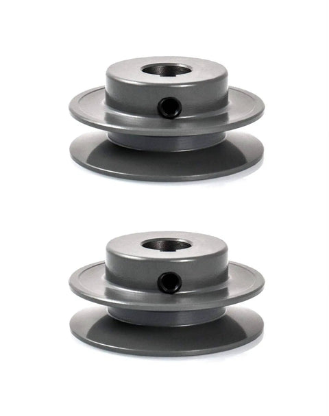 Single Groove Web Sheave 2-1/2 Inch Outer Diameter 5/8 Inch Bore V Belt Sheave For V-Belt Pulley Two Pack Built Tough From Cast Iron