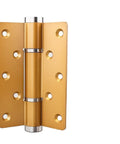 Gold finish two pack aluminum alloy hidden door closer hinges with soft close for no slam, quiet, smooth doors visible