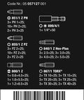 Universal 3 Bit Set 61 Piece With Magnetic Holder And Textile Box product diagram and part specifications