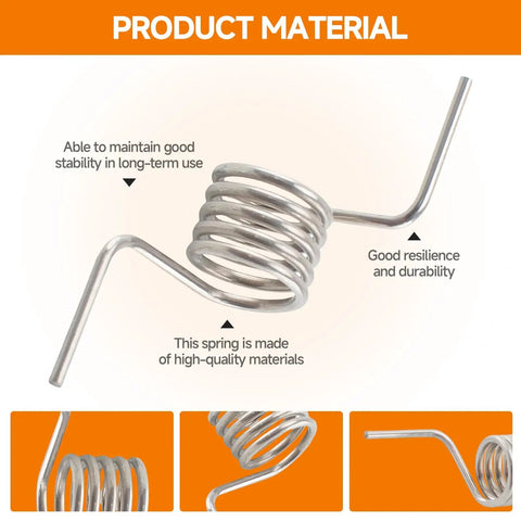 Close-up view of Two Pack Fridge Door Springs For Vertical Frame Hinges Replacement PS6011724 And 3031611, showcasing coil details.
