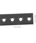 Versatile Barn Door Track Connectors Black Sliding Door Hardware Heavy Duty Flat Fixing Plate measuring 3.14 x 1.06 inches
