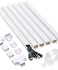 94.5 Inch Cord Hider Kit For Walls And TV Wires, Cable Concealer And Cable Cover Wall Wire Management, Includes 6 Channel Hiders 4 Couplings