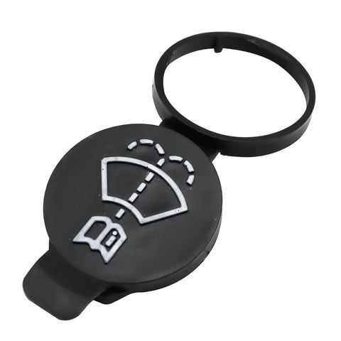 Windshield Washer Fluid Reservoir Cap Replacement For 2010 To 2016 GMC Chevrolet Buick Cadillac black cap with spray icon