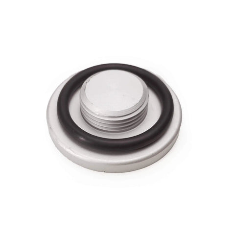 Front view of Oil Filter Housing Cap Assembly 15620-31060 Replacement for Toyota Cars and SUVs, metal with sealing ring