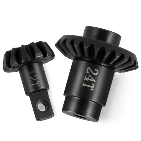 Beefed Up Steel Axle Gear Set For 1 24 RC Crawler Upgrade Pack Includes 12T20T Overdrive Gear And 12T24T Axle Gear, Helical Gears