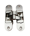 Concealed Swing Hinge 95x23mm Zinc Alloy Wooden Inset Hidden Mounting Hinge, Adjustable Cross Hinge for cabinets front view