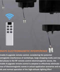 Heavy Duty Electric Chandelier Hoist Lifter With Remote Control And Aviation Grade Steel Wire For Safe Ceiling Light Installation and Smart Home Setup remote control with wireless signal indicator.