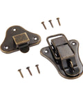 Antique Iron Hasp Lock For Vintage Jewelry Boxes And Furniture Clasp Catch Latch Hardware 95x52mm with screws