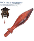 Two Piece Vintage Old School Cuckoo Clock Pendulum Hammer Replacement Decorative Wooden Clock Part with pendulum focus.