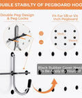 INCLY pegboard accessories organizer kit, 120 pieces; metal hooks and bins for 1/8- or 1/4-inch pegboards.