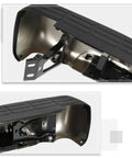Rear step bumper with license plate lights for 1999-2006 Chevy Silverado/GMC Sierra, direct replacement, black finish