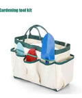 Durable Gardening Tote Bag With Nine Pockets Made From Sturdy Oxford Cloth A Handy Tool Organizer For Outdoor Yard Work