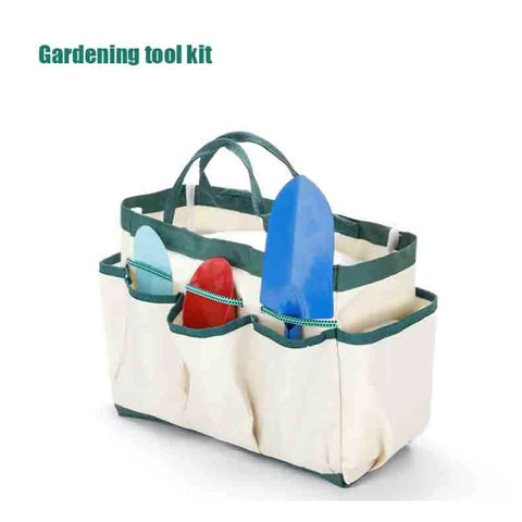 Durable Gardening Tote Bag With Nine Pockets Made From Sturdy Oxford Cloth A Handy Tool Organizer For Outdoor Yard Work