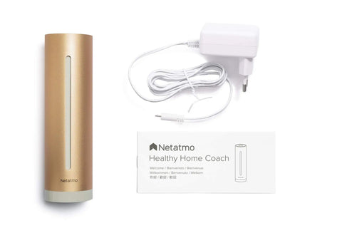 Copper Indoor Air Quality Monitor With CO2 Sensor, Temperature, Humidity And Noise Levels, Real Time Alerts, Smart Home