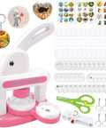One Handed Button Maker Press Kit For DIY Crafts 55mm And 35mm Installation Free 70 Pack Pin Maker Includes 36 Buttons