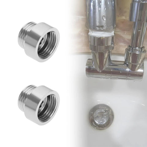 Two Pack Half Inch BSP Stainless Steel Male To Female Pipe Thread Extension Adapters For Water Main And Home Plumbing Fittings Easy Connect