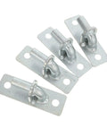 Rock Solid Wall Mount Gate Hinges For Barn Doors And Fence Posts Rust Proof Outdoor Hardware set of four zinc coated steel hinges.