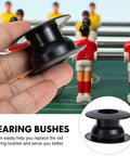 10 Pairs Universal Foosball Rod Bearings Five Eighths Inch 16 Millimeter Plastic Board Bearings Table Football Bushings For Low Friction Smooth Rod Action Pro Style Play And Easy Replacement Accessories, black plastic bushings on foosball table