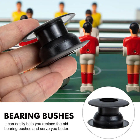 10 Pairs Universal Foosball Rod Bearings Five Eighths Inch 16 Millimeter Plastic Board Bearings Table Football Bushings For Low Friction Smooth Rod Action Pro Style Play And Easy Replacement Accessories, black plastic bushings on foosball table