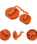 Heavy Duty Universal EV Charging Port Cover Silicone Cap Waterproof Dustproof Protective Plug With Slick Design, Orange, two-piece set.