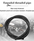 Extended threaded pipe for Heavy Duty Car Fuel Pump And Vacuum Tester Gauge Kit, thickened, explosion-proof and corrosion-resistant.