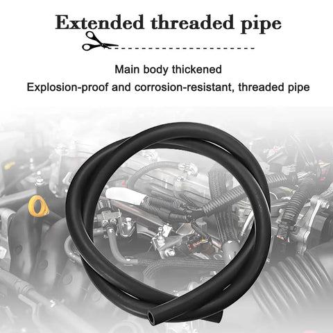 Extended threaded pipe for Heavy Duty Car Fuel Pump And Vacuum Tester Gauge Kit, thickened, explosion-proof and corrosion-resistant.