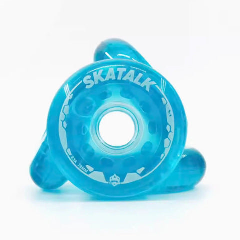 Inline Roller Skate Wheels 62mm 83A Blue 4 Pack For Outdoor And Indoor Use Replacement Blade Wheels With High Performance PU Bearings