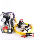 Heavy Gauge Hydraulic Torque Wrench With Slick Uni Swivel Hose And Rugged Alloy Frame For Smooth Precision Bolting In Tight Pits with yellow hose