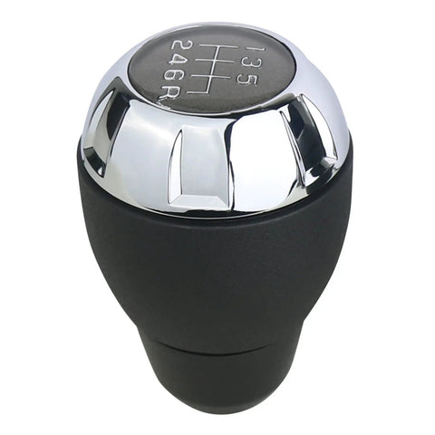 Chrome 6 Speed Manual Shift Knob Replacement For Jeep Wrangler JK 2011 2018 Gear Shifter Fits OEM Dimensions, Rugged Look