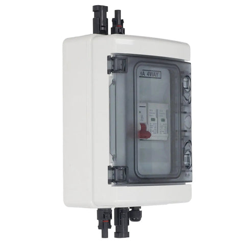 PV Combiner Box With Built In DC Circuit Breaker 500V 32A 2P For Grid Tied Or Off Grid Solar Systems Photovoltaic Power Setup