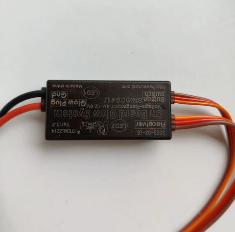 On Board Glow System For Nitro RC Planes With Heat Sink And Cover, New Version Glow Plug Driver Kit module with wires