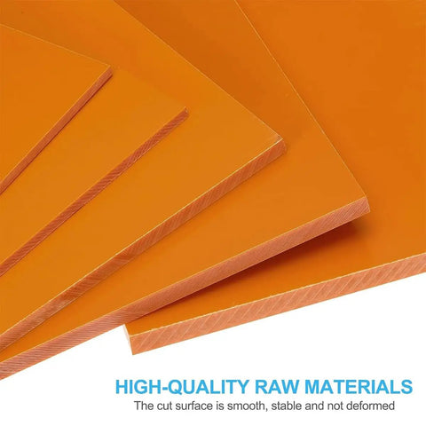Red Phenolic Resin Sheet 0.5mm Thick 100x150mm Insulation Sheet For ICT IET Test Fixtures Machining Ready 5 Pack Pro Grade Durable Phenolic Plastic Board For DIY And Industrial Projects, orange sheets stacked