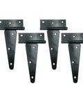 Dang Tough Heavy Duty 4 Inch Black Tee Hinges For Barn Gates And Fences Rustproof Wrought Iron Hardware set of four