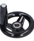Round Handwheel With Nonslip 3 Spoke Design, Durable Bakelite Revolving Handle Wheel For Printing and Machinery Use