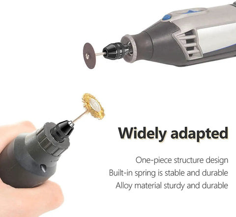 Two Pack Keyless Chuck Adapter Set For Rotary Tools One Thirty Second To One Eighth Inch Shank Quick Change No Fuss Bit Gripper Compatible With Dremel 4486 Multipro And Common Models