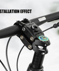 Adjustable Suspension Handlebar Stem for MTB BMX and Road Bikes, 7 Degree Rise, installed on bicycle handlebar, black