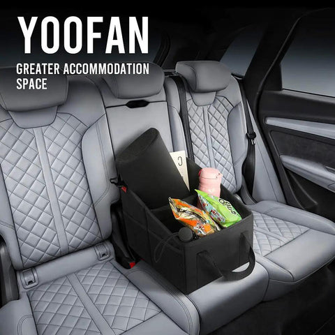 Backseat Car Organizer For Front And Rear Seats Collapsible Storage With Cup Holders Universal Fit For Cars Trucks And SUVs