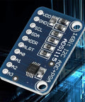 Four Channel 16 Bit I2C ADC Module With Programmable Gain Amplifier For Microcontrollers, high precision analog front end, blue board