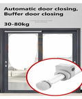 Ultra Quiet Sliding Door Closer For 30 To 80 Kg Wooden Doors With Built In Damping Soft Close Automatic Rebound shown with doors
