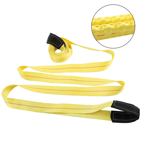 Heavy Duty Nylon Lift Straps 2 Pack, 20 Ft Long By 2 In Wide End Loop Web Slings For Vehicle, Construction, Trailer Use