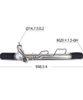 Rack And Pinion Steering Assembly For 4Runner 1996 2002 And Tacoma 1995 1997 1998 2004 4WD Models shown with measurements