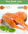 Comparison of regular bag vs vacuum bag freshness for salmon with Bang For Your Buck Vacuum Sealer Bags Rolls 4 Pack 11 Inch By 25 Feet