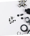 Knife handle repair kit with 4 stainless steel rivet screws and assorted hardware components