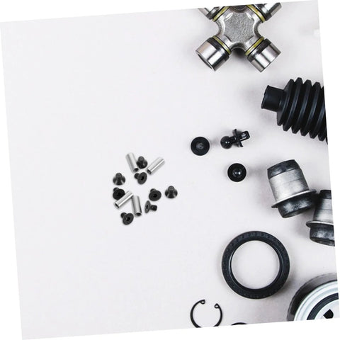Knife handle repair kit with 4 stainless steel rivet screws and assorted hardware components