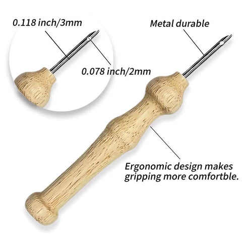 Dragonfly Punch Needle Kit For Adults Beginners Colorful Flower Embroidery Starter Set with ergonomic wooden handle and metal needle.