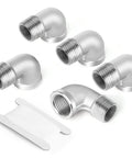 Five Pack 304 Stainless Steel 1 Inch NPT Male to 1 Inch NPT Female 90 Degree Pipe Elbow Fittings for plumbing systems