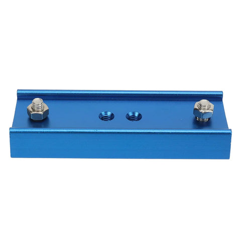 Aluminum component for Altazimuth Telescope Mount With 360 Degree Adjustment, showcasing blue finish with mounting holes