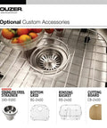 Stainless steel strainer in Medallion Designer Stainless Steel 24 Inch Undermount Sink With One Deep Bowl And Strainer, Built To Last 18-Gauge T304 Kitchen Upgrade For Home Or Apartment, Rust-Resistant, Versatile And Easy Install.