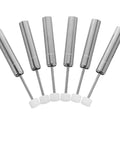 6 Pcs Trash Can Piston Replacement With Soft Close Mechanism Damper for quiet lid closure and support hinges, nickel-plated iron