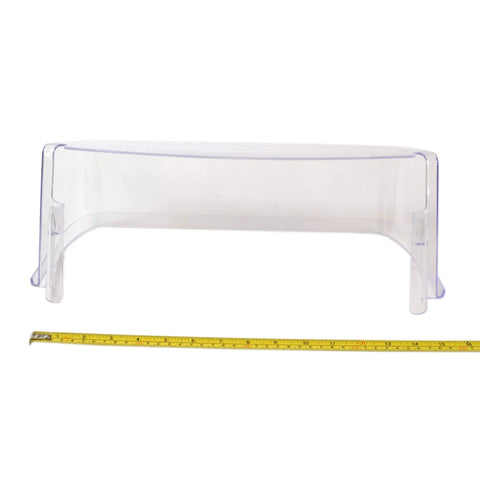 Refrigerator Door Bin Replacement OEM Part for Easy Install and No Tools Needed Durable Shelf Bin shown with tape measure for size reference